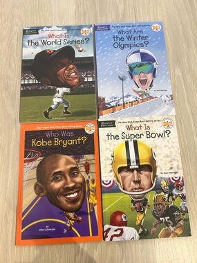 Set of 4 “what is” Sports Kids' Books

Retail for $33 (tax included)
